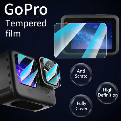 Camera Accessories Black Silicone Case Battery Side Cover, Screen Protectors, Lens Caps, Lanyard Compatible with GoPro Hero 12, 11, 10, 9...