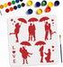 Couple Holding Umbrella Stencils 11.8×11.8inch Couple Love Drawing Painting Templates with Paint Brush Romantic Love Template for Wood Window Furn...