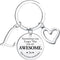 Sometimes You Forget You're Awesome Letter Keyring Encouragement Initial Alphabet Keychain Inspirational Keychain...