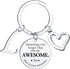 Sometimes You Forget You're Awesome Letter Keyring Encouragement Initial Alphabet Keychain Inspirational Keychain...