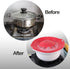 Silicone Boil Over Spill Stopper Lid - FDA Food Grade, BPA-free Instant Pot Cover Fits Openings 6" to 10" (Red)...