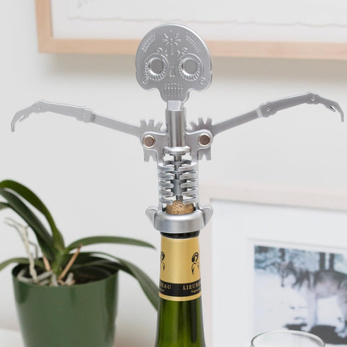 Kikkerland Day of the Dead Corkscrew, Day of Dead, Silver...