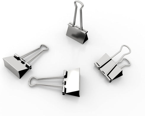 Binder Clips Small Metal Clamp 0.75 inch / 19 mm (Silver, 40 PCS)...