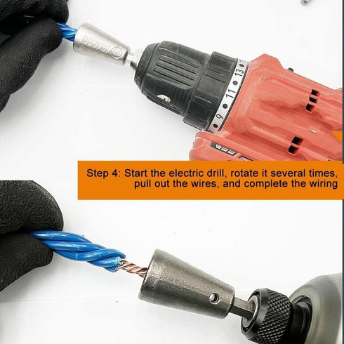 1Pc Wire Twister,Wire Twisting Tool,Electrical Wire Twister Tool for Drill,Spin Twisting Wire Connector Socket,Wire Terminals Power Tool for Power...