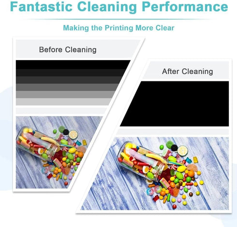 Absonic Printhead Cleaning Kit for Epson, 250mL Printer Cleaning Kit for Inkjet Printer, Print Head Cleaning Kit for HP, Canon Inkjet, Printer Hea...