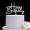 Happy Birthday Cake Topper for Birthday Party Decorations, Off-white Acrylic...