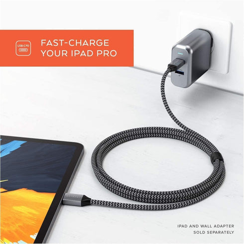 Satechi USB-C to USB-C 100W Charging Cable for USB Type-C Devices - 6.5 Feet (2 Meters) - Compatible with 2020/2019 MacBook Pro, 2020/2018 iPad Pr...
