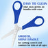 50 Pieces Kids Scissors Bulk, 5 Inch Blunt Tip Scissors Stainless Steel Safety Scissors with Comfort Grip Handles for Kindergarten Primary School ...