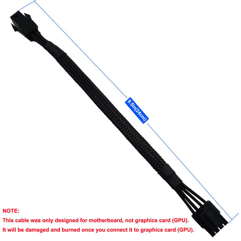 COMeap 2-Pack 4 to 8 CPU Power Adapter, ATX to Motherboard CPU 8 Pin Converter, Sleeved Cable, 9.5-inch (24cm) with ATX 4 Pin Port...