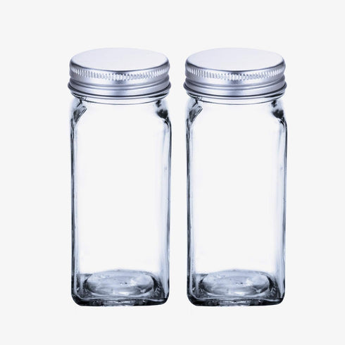 SWOMMOLY Replacement Glass Spice Jars/Square...
