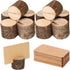 Wood Place Card Holders, 10Pcs Premium Rustic Table Number Holders and 20Pcs Kraft Table Place Cards, Wood Photo Holders, Ideal for Wedding Party ...