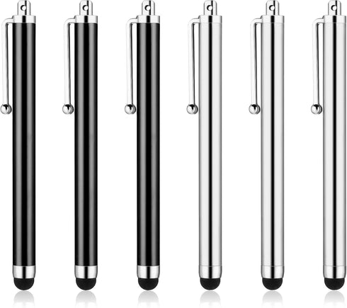 Stylus Pens for Touchscreens,6 Pack High Precision Replaceable Thin Tip Stylus Rubber Stylus Pen for Smartphone and Tablets All Universal Touchscr...