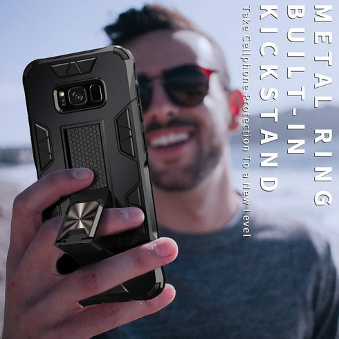 for Samsung Galaxy S8 Plus Case Samsung Galaxy S8+ Case Military Grade Built-in Kickstand Case Holder Armor Heavy Duty Shockproof Cover Protective...