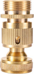 2Sets Garden Hose Quick Connector 3/4 inch GHT Brass Easy Connect Fitting - Quick Disconnect Hose Fittings Male and Female...