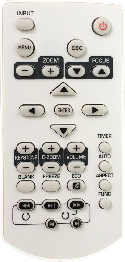Replacement Projector Remote Control Compatible for Casio YT-130, YT-131, YT-141, YT-150, YT-161, XJ-A142, XJ-A147, XJ-A242, XJ-A247, XJ-A252, XJ-...