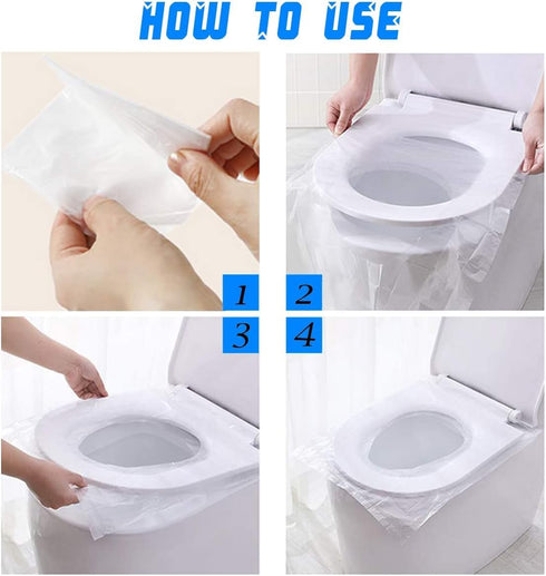 50 PCS Travel Disposable Toilet Seat Cover Waterproof Portable WC Pad Toilet Mat For Baby Pregnant Mom,Independent Packing...