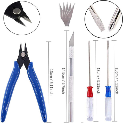 Gundam Model Tools Kit Esoca 16Pcs Gundam Modeler Basic Tool Kit Gunpla Tool Kit Gundam Craft Set Gundam Tool Kit for Hobby Building...