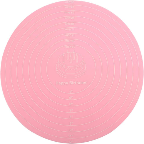 Silicone Baking Mat with Measurements for Cake Turntable Stand Non-Stick Heat Resistant Pastry Baking Sheet...
