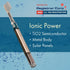 3 Ionic Toothbrush, Solar Panels and TiO2 Semiconductor, 3 Row Honeycomb Bristle Red, You can Brush Without Toothpaste...
