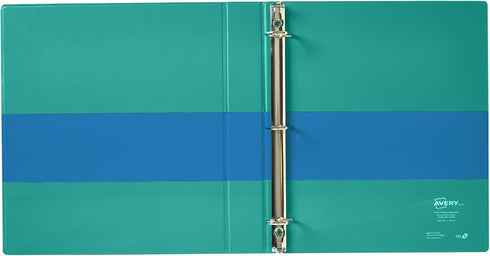 Avery Two-Tone Durable View 3 Ring Binder, 1.5 Inch Slant Rings, Blue/Teal Binder (17292)...
