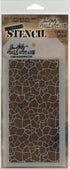 Stampers Anonymous Tim Holtz Stencils Crackle, 4.125" x 8.5", White...