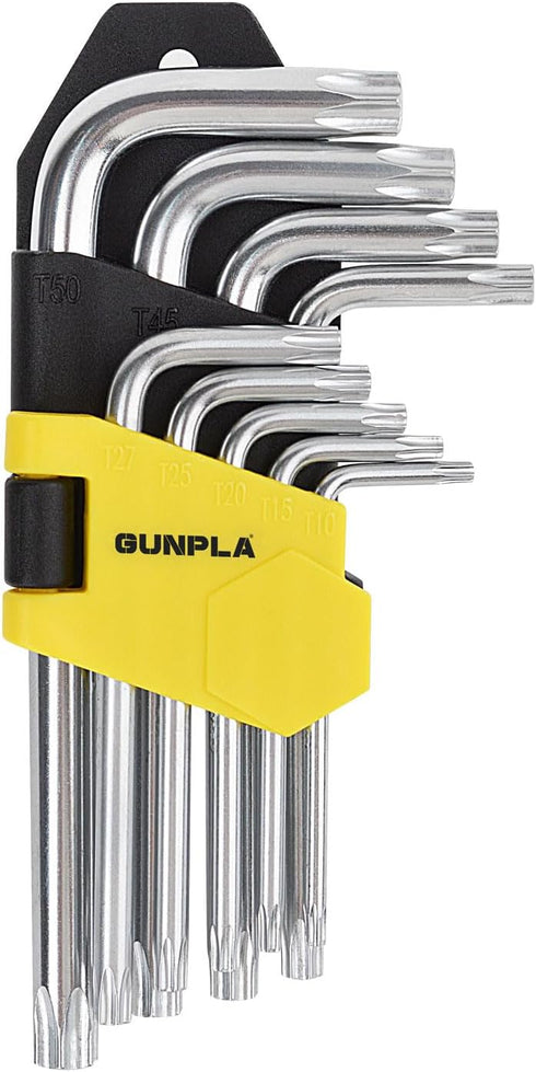 Torx Hex Key Allen Star Short Arm Wrench Hex Keys Security Torx End Holes Set of 9 Pieces with Storage Case T10-T50 for Home Maintenance DIY...