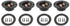 3” Double Binding Round Gold Plate Push Spring Loaded Jacks Connector Speaker Box Terminal Cup (Black - 4pcs)...