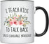 YouNique Designs I Teach Kids to Talk Back SLP Mug, 11 Ounces, Speech Language Pathology Coffee Mug, Speech Language Pathology Cup for Women, Spee...