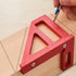 Imperial 3D Multi-Angle Measuring Ruler, Red 45/90 Degree Aluminum Alloy Woodworking Square Protractor, Miter Triangle Ruler High Precision Layout...