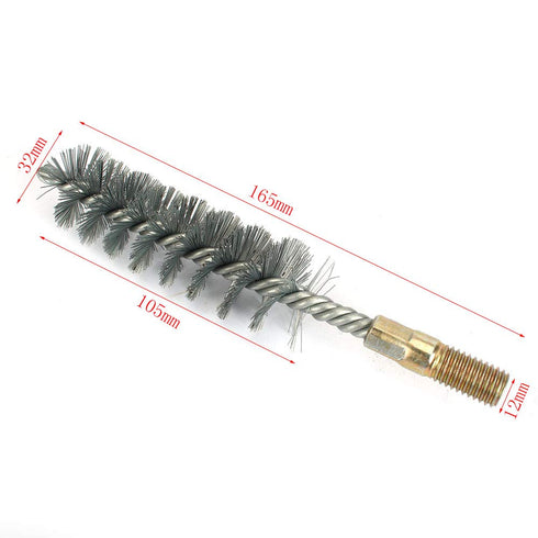 1Pc 1.2" Round Pipe Tube Cylinder Bores Stainless Steel Wire Brush 32mm...