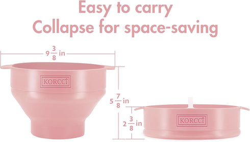 The Original Korcci Microwaveable Silicone Popcorn Popper, BPA Free Microwave Popcorn Popper, Collapsible Microwave Popcorn Maker Bowl, Use In Mic...