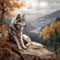Generic Cliff Wolf 11ct Counted Cross Stitch Kits Color Printed Stamped Cross-Stitch Supplies Needlework Printed Embroidery Kits DIY Kits Needlepo...