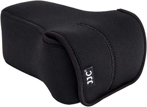 JJC Black Ultra Light Neoprene Camera Case for Fujifilm Fuji X-T100 X-T30 X-T20 X-T10 +50-200mm/50-230mm Lens, Pouch Bag for Olympus E-PL8 E-M5II ...