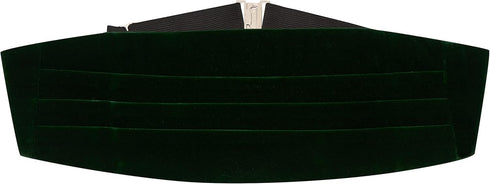 King & Priory Dark Green Velvet Cummerbund...