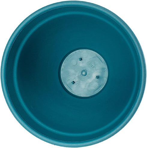 The HC Companies 10 Inch Rings Planter with Self Watering Disk - Lightweight Indoor Outdoor Plastic Plant Pot for Herbs and Flowers, Blue...