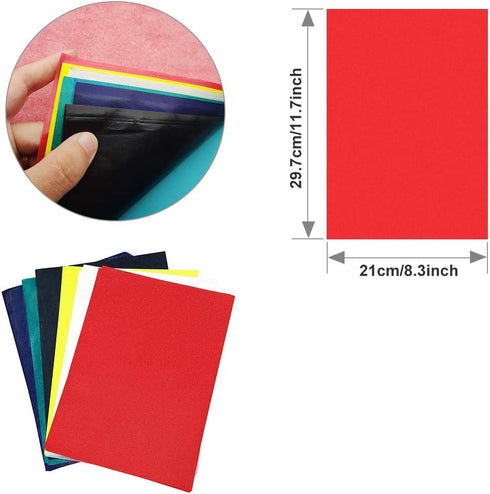 120pcs A4 Transfer Paper with 5pcs Embossing Stylus,Tracing Paper Copy Paper Carbon Water-Soluble Transfer Paper for Transfer Pattern on Fabric,Wo...