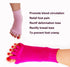 Plustrong Yoga Sports Gym Five Toe Separator Socks Foot Alignment Pain Massage Socks (M, White)...