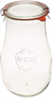 Weck Tulip Jars 2.5 Liter - Glass Jars for Sourdough Starter, Canning, and Storage with Wide Mouth and Glass Lid (1 Jar)...