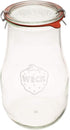 Weck Tulip Jars 2.5 Liter - Glass Jars for Sourdough Starter, Canning, and Storage with Wide Mouth and Glass Lid (1 Jar)...