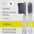 Ionic Toothbrush Replacement Brush Heads Refill, 4 Count -3 Row Honeycomb Point Bristle, Binchotan Charcoal and Silver Ions...