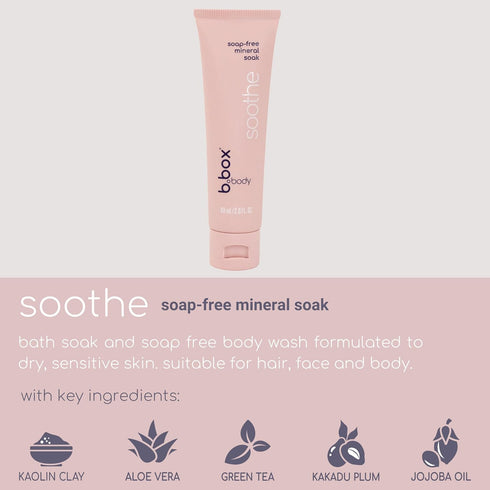 b.box body Bath + Skin Care Minis - Cleanse, Soothe, Hydrate & Protect. 4 Pack of Body Wash, Mineral Soak, Lotion & Diaper Cream. Calming Scents. ...