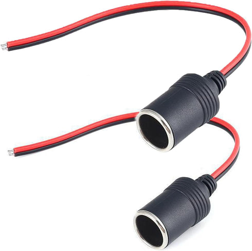 Car Charger Power Cigarette Lighter Female Socket Cable Plug Adapter, Cigarette Lighter Female Socket Sable DC 12V / 24V Car Charger?2pcs(2)......