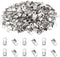 PH PandaHall About 200 Pcs 304 Stainless Steel Fold Over Cord Ends Terminators Crimp End Tips for Leather 4mm for Jewelry Making...
