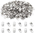 PH PandaHall About 200 Pcs 304 Stainless Steel Fold Over Cord Ends Terminators Crimp End Tips for Leather 4mm for Jewelry Making...