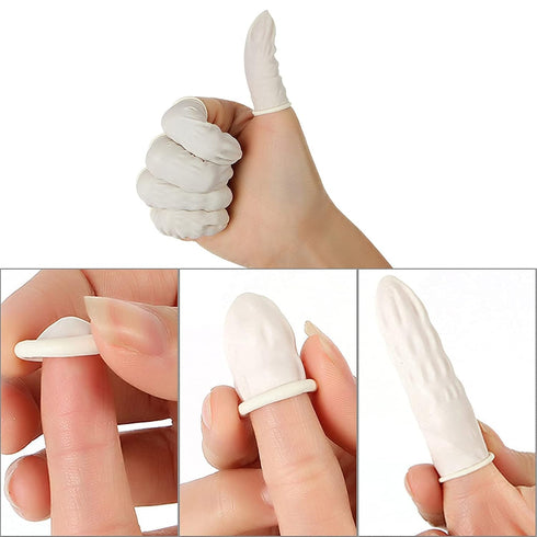 BTYMS 400 Count Latex Finger Cots Medium Fingertip Gloves Disposable Finger Rubber Tips Protector Anti-Static...