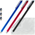 3-Pack 7.3’’ Fine Micro-Knit Mesh Tip Capacitive Stylus Pens for Touch Screens with Replaceable Mesh Tips, Extra Long Universal Stylus Pens and Cl...