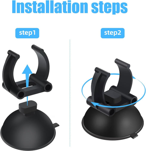 AQUANEAT 12 Pack Aquarium Suction Cup Clip Black, for Aquarium Heater, Tubing Hose, Plant, Decoration, fish tank (Middle 1")...