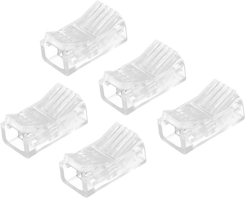 MECCANIXITY LED Strip Connector 4 Pin, 8mm LED Connectors for Strip Lights, RGB Unwired Clips for Strip Light Gapless Track Lighting Connector, Pa...