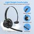 AUSDOM Trucker Bluetooth Headset with Microphone: A2301 Wireless 5.2 On-Ear Headset with AI Noise Cancelling Mic & Mute Button, 50H Playtime for W...
