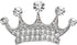 Gyn&Joy Shine Silvery Tone Clear Crystal Rhinestones Queen Princess Crown Pin Brooch...